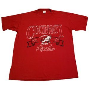 Wolf Cincinnati Reds T-Shirt Tee Red White | Men's XL 1988 Vintage 80s Baseball
